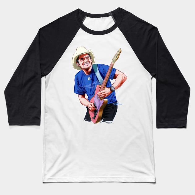 Brad Paisley - An illustration by Paul Cemmick Baseball T-Shirt by PLAYDIGITAL2020